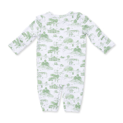 Golf Toile Green - Convertible Gown and Beanie Hat
