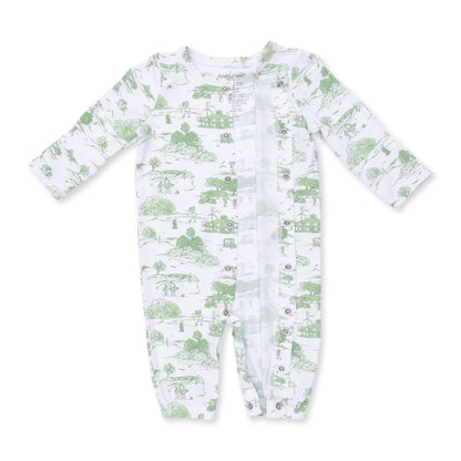Golf Toile Green - Convertible Gown and Beanie Hat