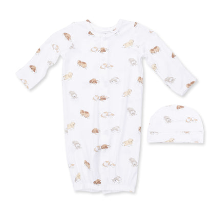 Puppy Snuggle Club - Convertible Gown and Beanie Hat