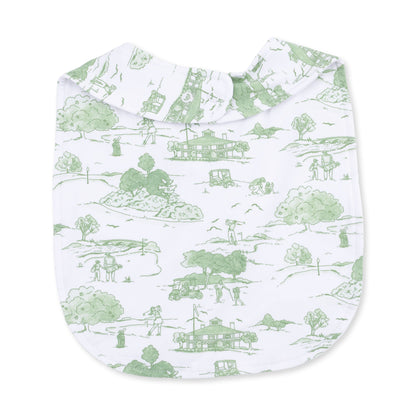 Golf Toile Green - Feeding Bib