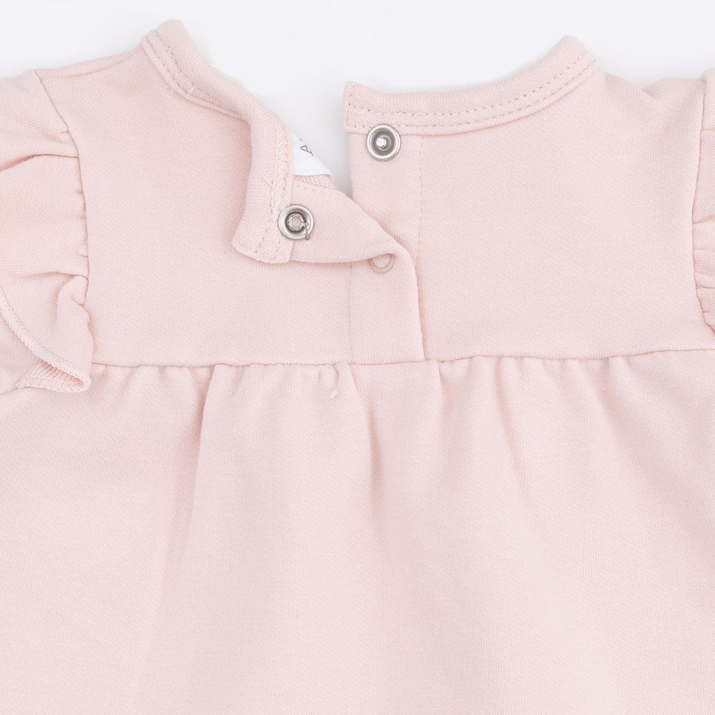Veiled Pink Bows - Long Sleeve Sweatshirt with Ruffles and Leggings