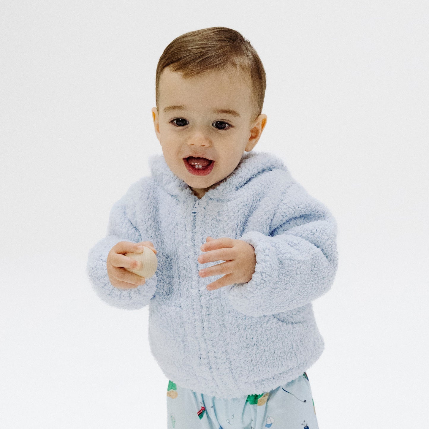 Chenille - Light Blue Hooded Jacket