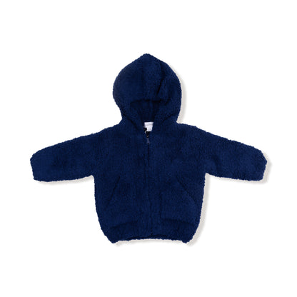 Chenille - Navy Hooded Jacket