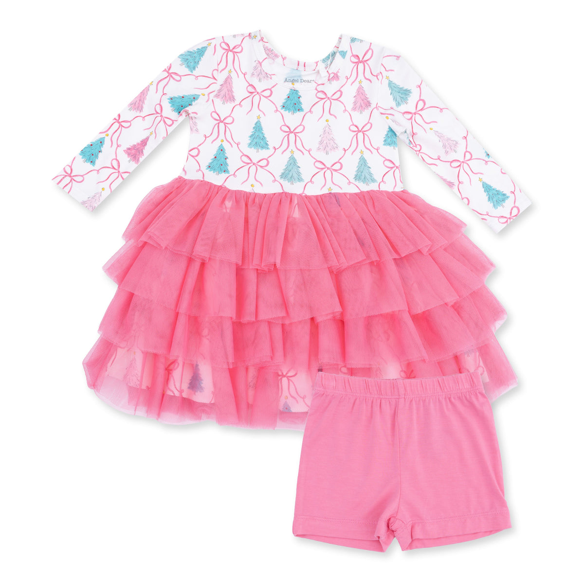Bow Trellis Tree - Twirly Long Sleeve Tutu Dress and Cartwheel Short