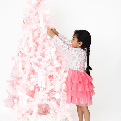 Bow Trellis Tree - Twirly Long Sleeve Tutu Dress and Cartwheel Short