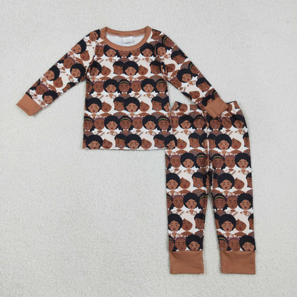 Sibling Baby Girls Black History Pants Pajamas Set Zipper Convertible Rompers