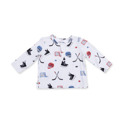 Hockey Stripe - Long Sleeve Henley