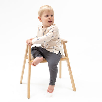 Mini Lightning Bolt - Long Sleeve Henley and Jogger