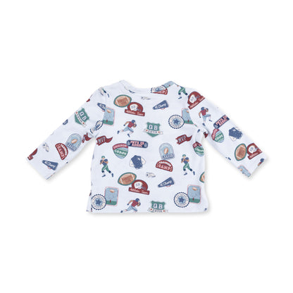 Football Patches - Long Sleeve Henley and Jogger