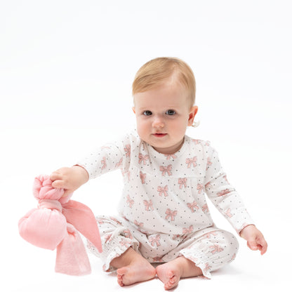 Bows and Hearts - Cuffed Sleeve Romper