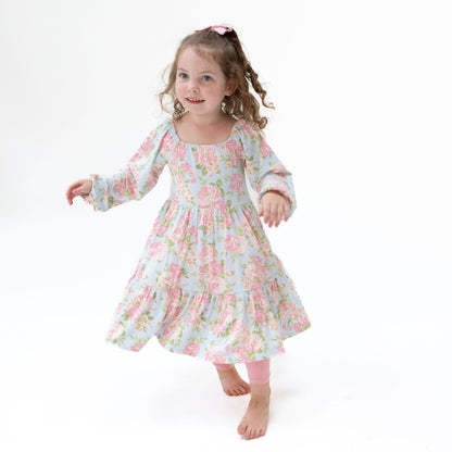 Angeline Floral - Cap Sleeve Dress and Legging
