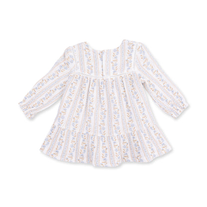 Catarina Floral - Puffed Long Sleeve Tiered Dress and Leggings