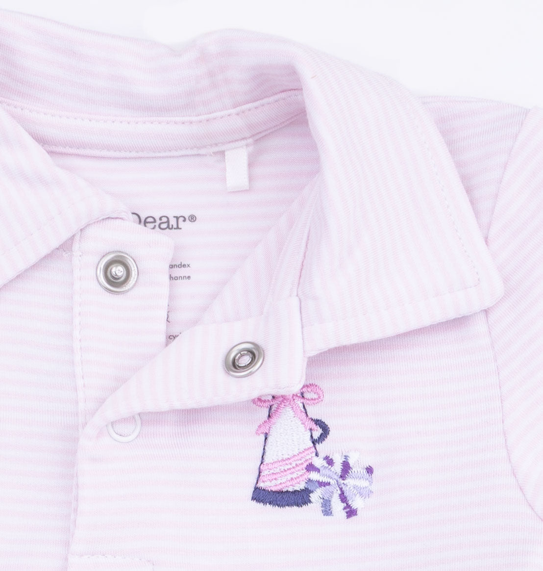 Cheer Pink Micro Stripe - Long Sleeve Tennis Bodysuit Dress