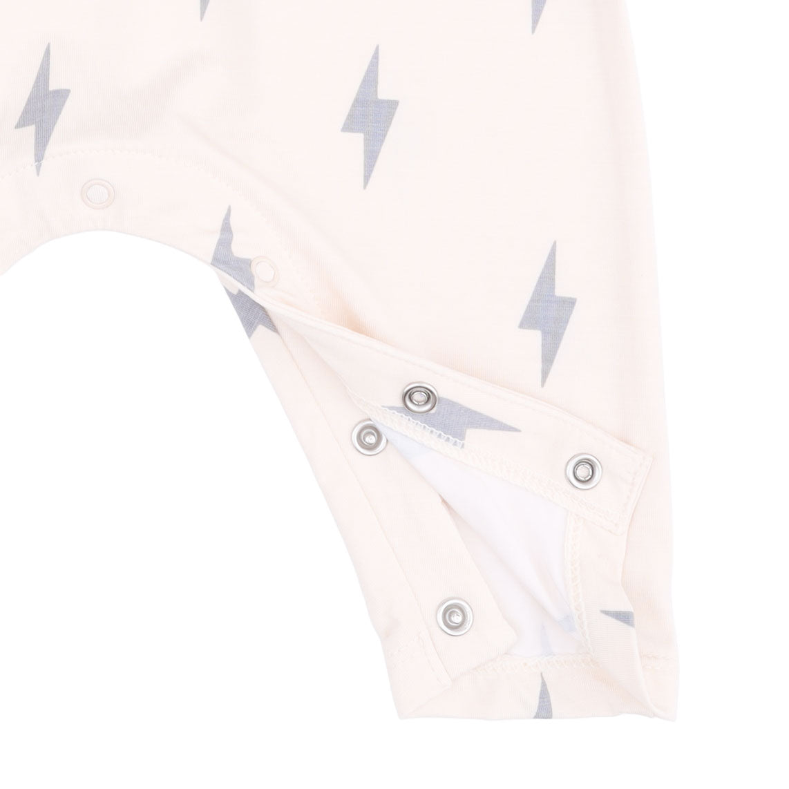 Mini Lightning Bolt - Long Sleeve Raglan Henley Romper