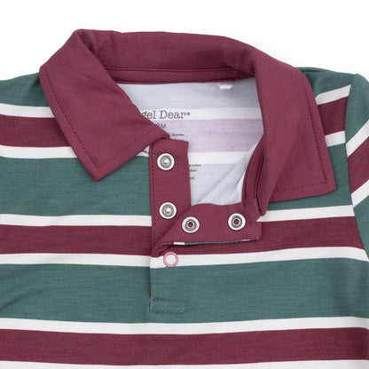 Rugby Stripe Green - Long Sleeve Polo and Jogger
