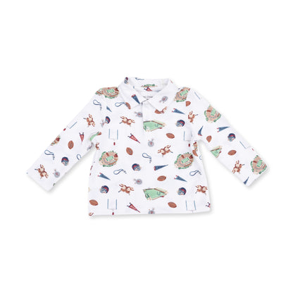 Vintage Football - Polo Long Sleeve Shirt