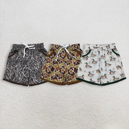 Sibling Baby Boys Southern Camo Ducks Hunting Pockets Shorts Bottom