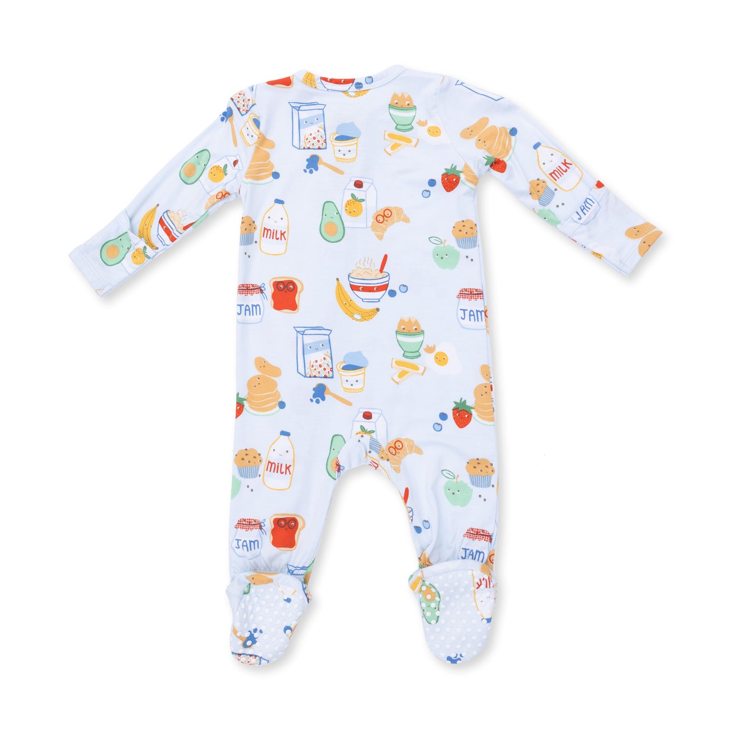 Breakfast Club Blue - 2 Way Zipper Footie