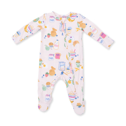 Breakfast Club Pink - 2 Way Zipper Footie
