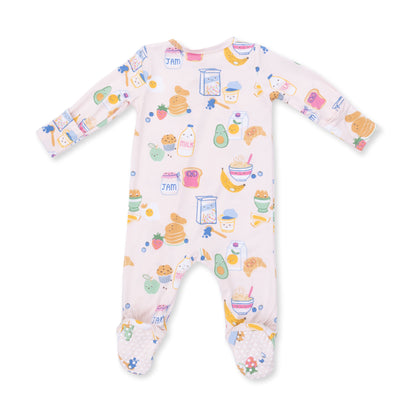 Breakfast Club Pink - 2 Way Zipper Footie