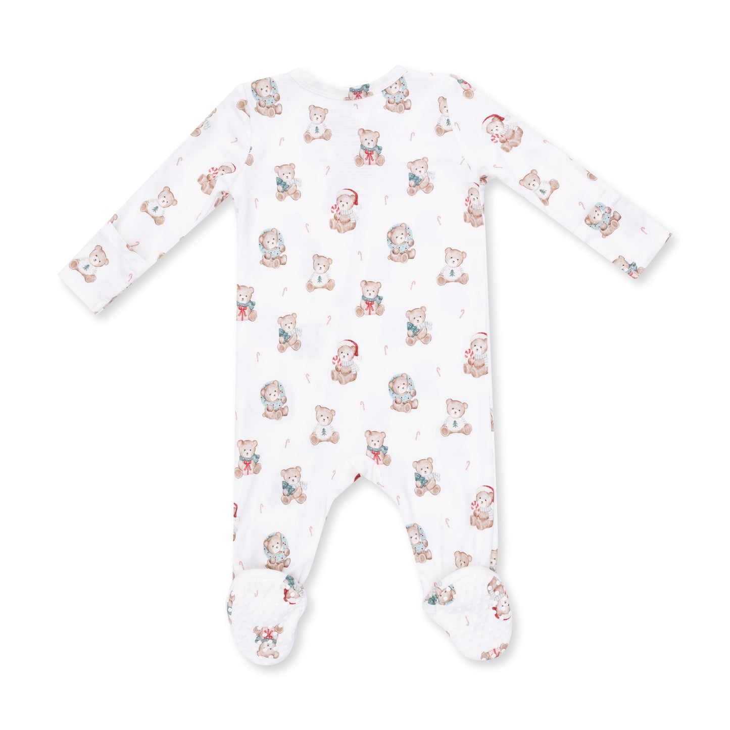 Christmas Teddy Bears Uni - 2 Way Zipper Footie