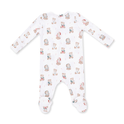 Christmas Teddy Bears Uni - 2 Way Zipper Footie