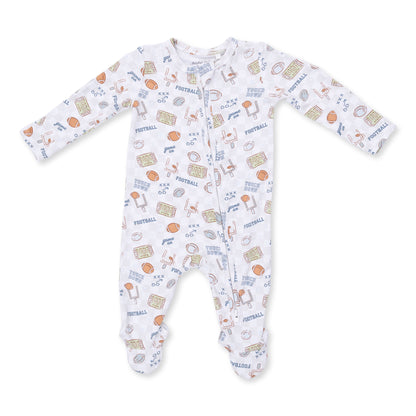 Football Check - 2 Way Zipper Footie
