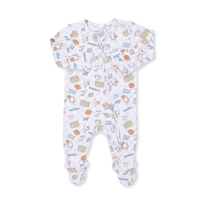 Football Check - 2 Way Zipper Footie