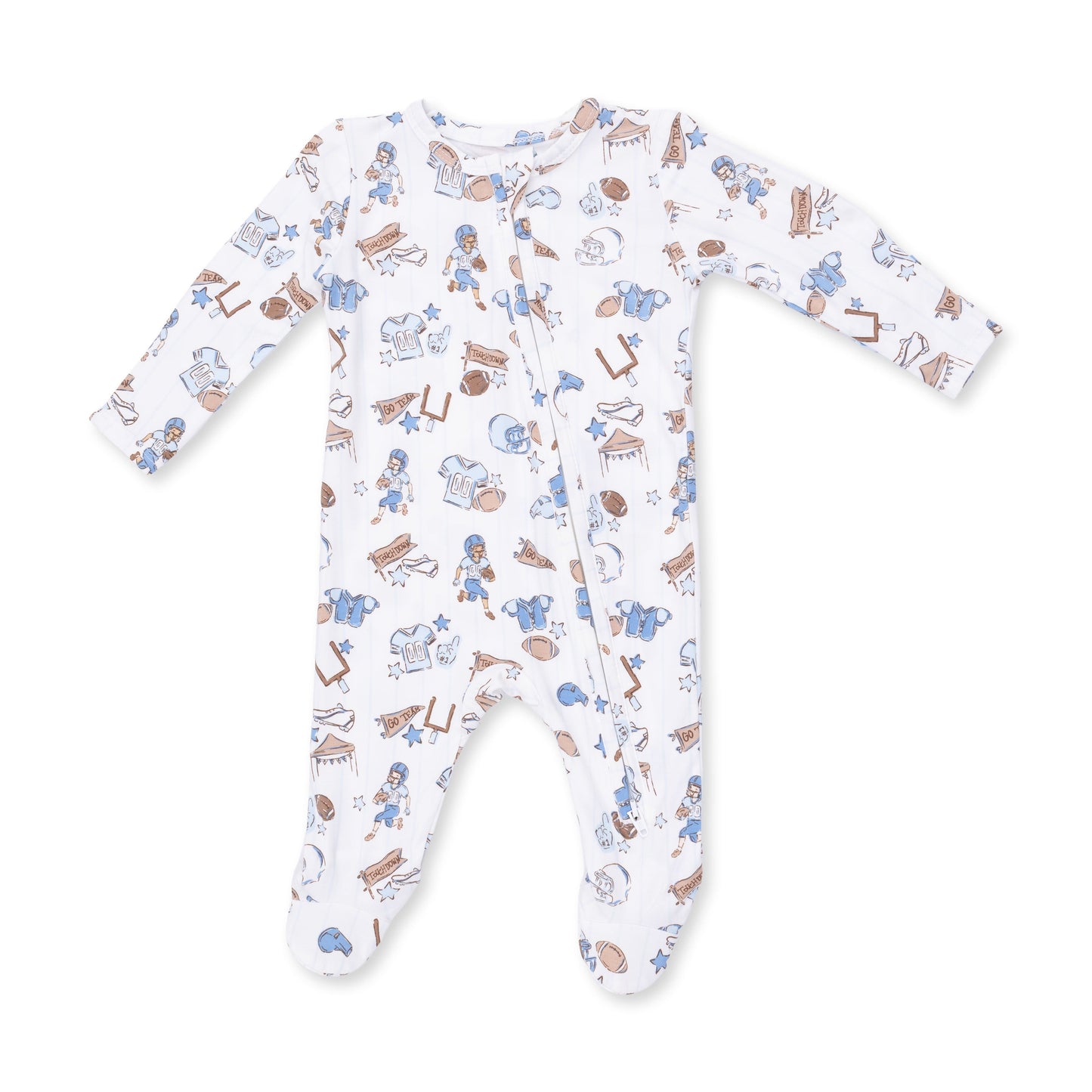 Football Nursery - 2 Way Zipper Footie