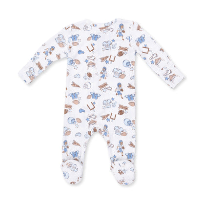 Football Nursery - 2 Way Zipper Footie