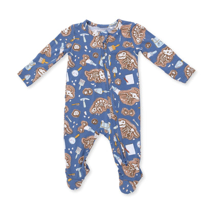 Dino Dig - 2 Way Zipper Footie