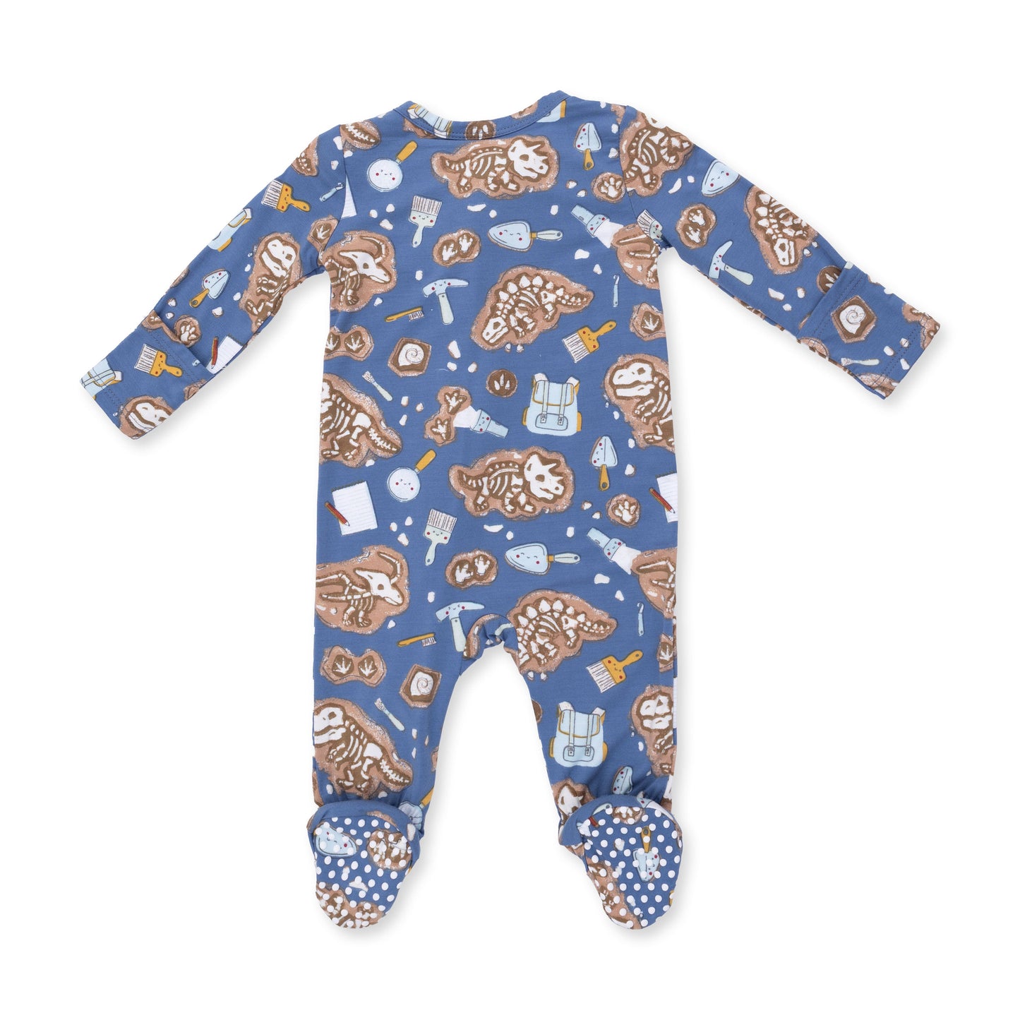Dino Dig - 2 Way Zipper Footie