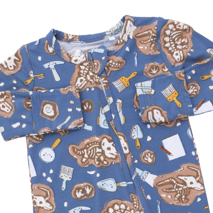 Dino Dig - 2 Way Zipper Footie