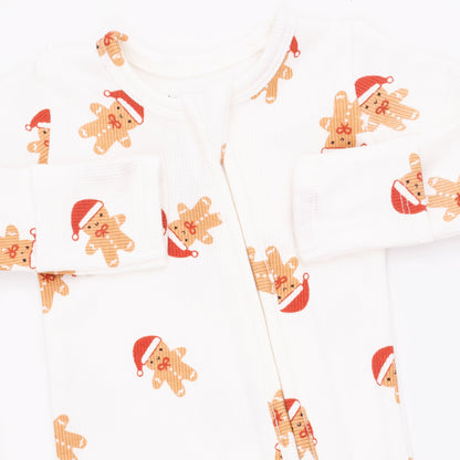 Simple Gingerbread - 2 Way Zipper Footie