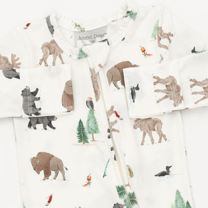 Northern Woodland Animals - 2 Way Zipper Footie