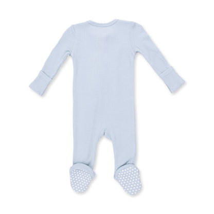 Solid Baby Blue - 2 Way Zipper Footie
