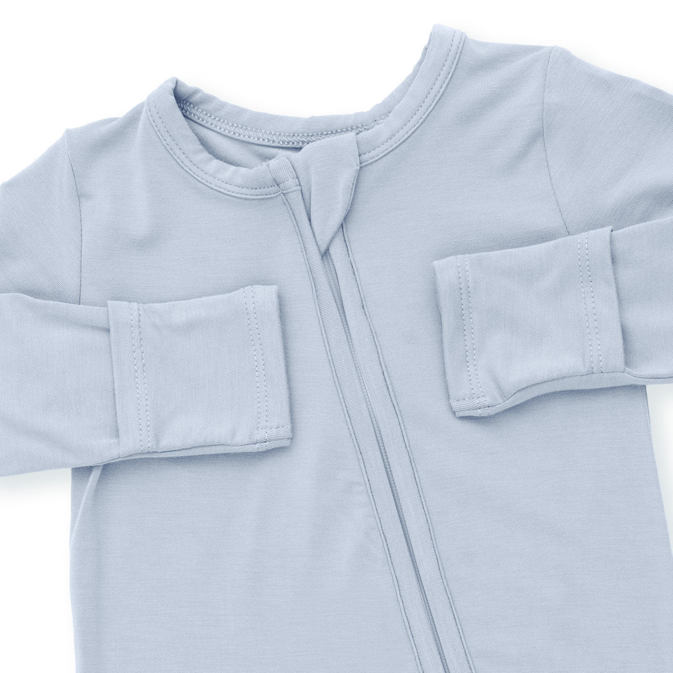 Solid Blue Fog - 2 Way Zipper Footie