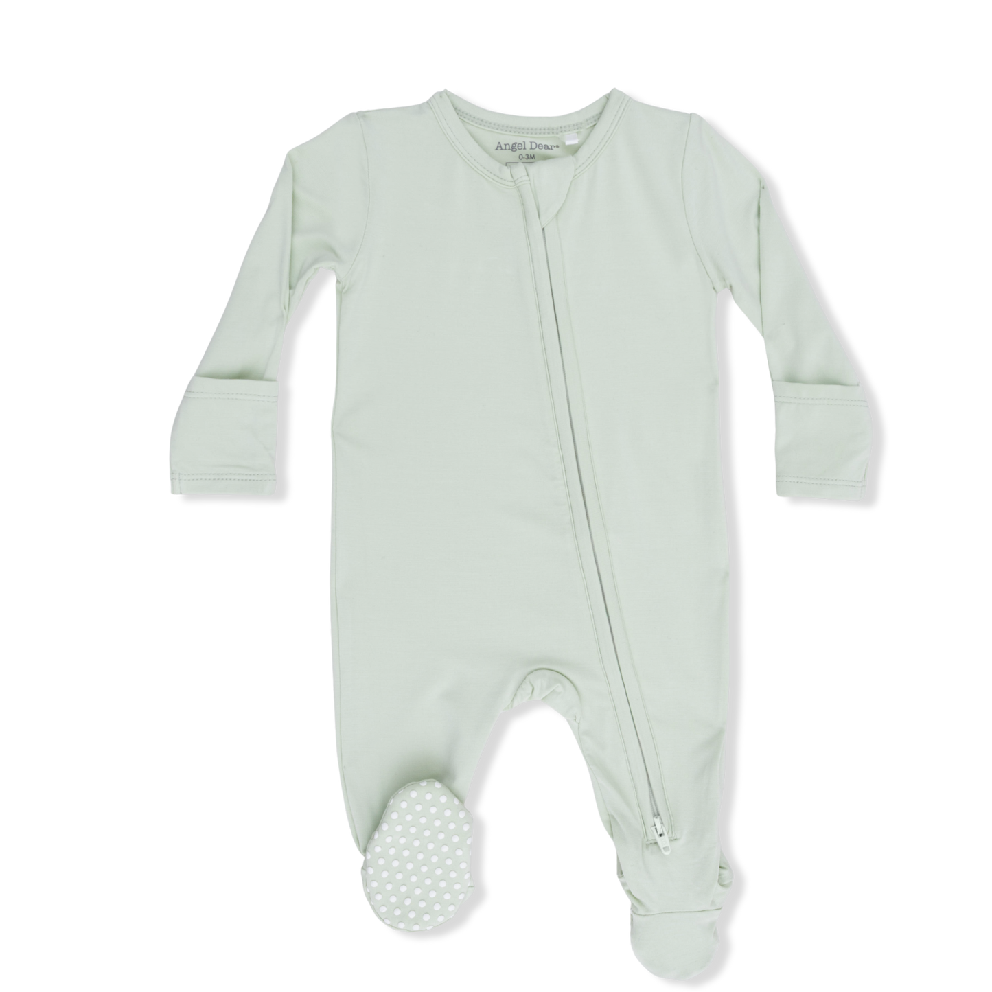 Solid Milky Green - 2 Way Zipper Footie