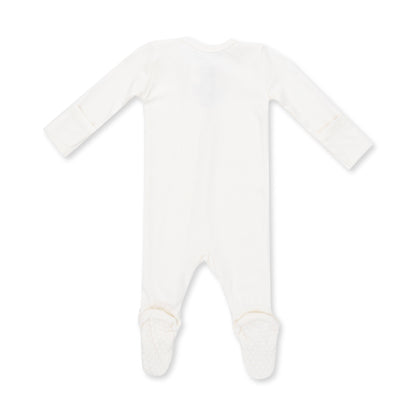 Solid Snow White - 2 Way Zipper Footie
