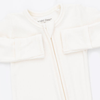 Solid Snow White - 2 Way Zipper Footie