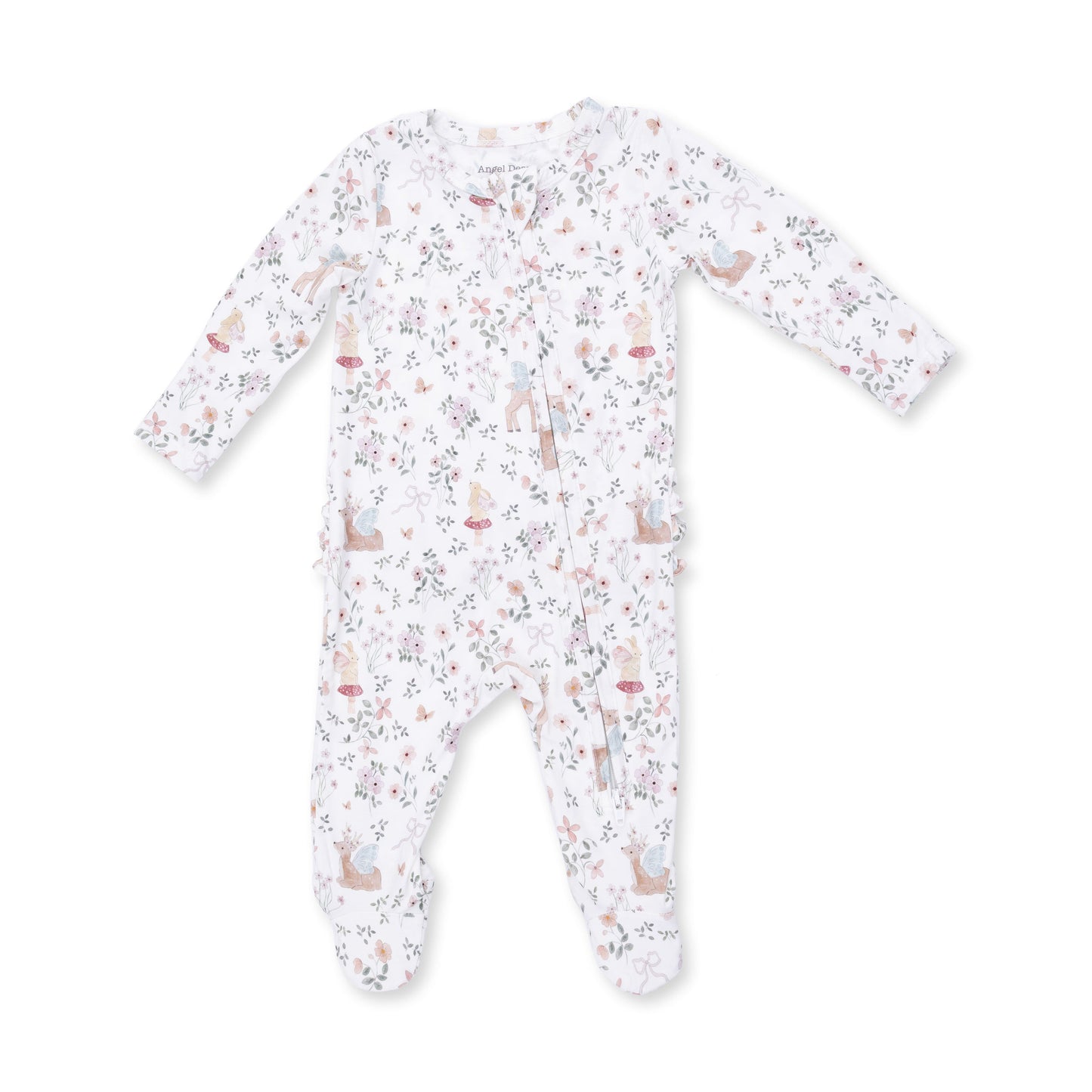Enchanted Woodland - 2 Way Ruffle Back Zipper Footie