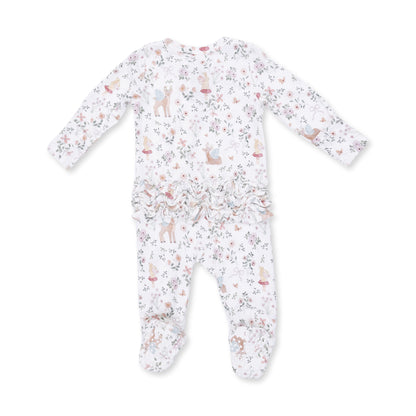 Enchanted Woodland - 2 Way Ruffle Back Zipper Footie