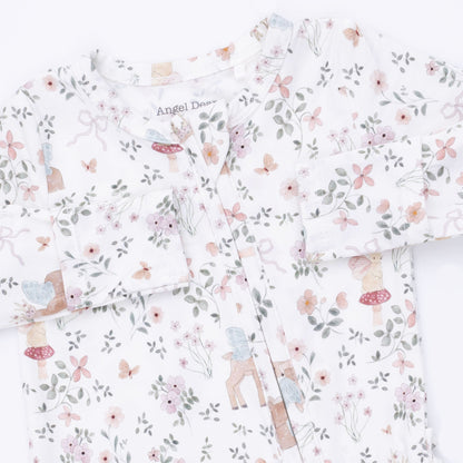 Enchanted Woodland - 2 Way Ruffle Back Zipper Footie