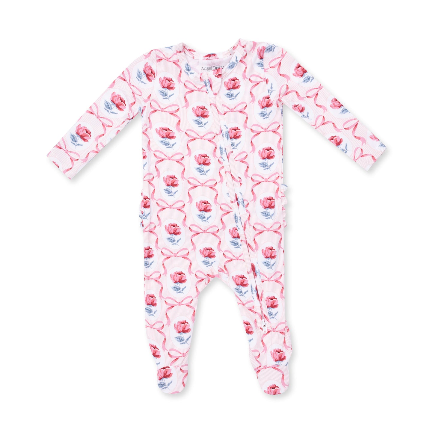 Leslie Rose - 2 Way Ruffle Back Zipper Footie
