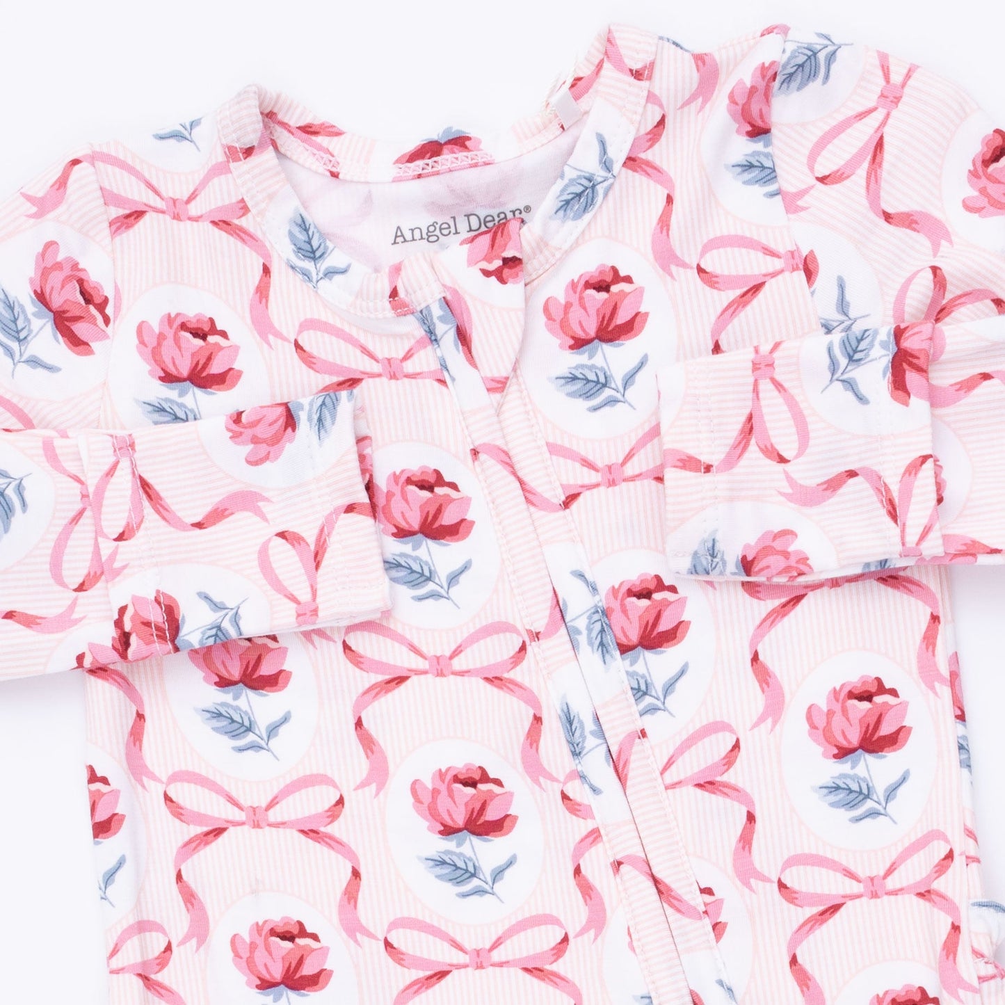 Leslie Rose - 2 Way Ruffle Back Zipper Footie