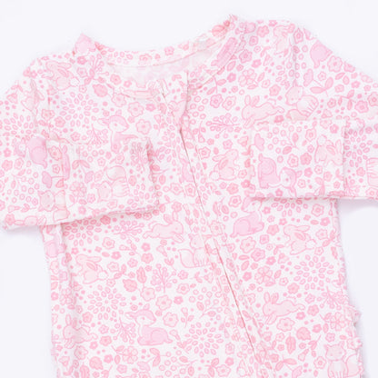 Baby Woodland - 2 Way Ruffle Back Zipper Footie