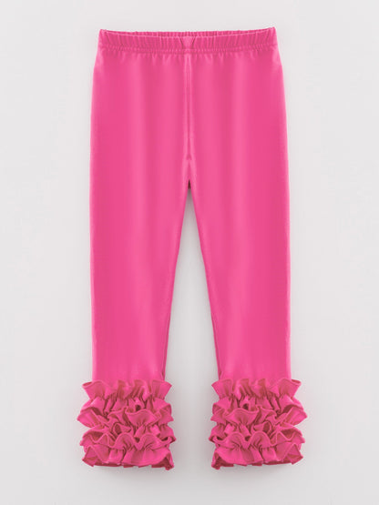 Milk Silk Ruffled Hot Pink Icing Legging