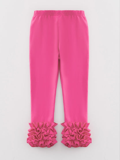 Milk Silk Ruffled Hot Pink Icing Legging