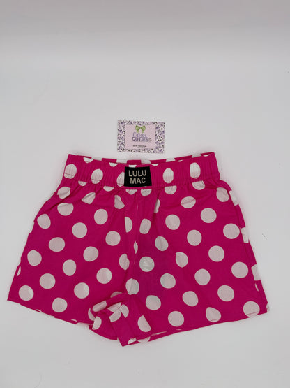 Lulu Mac Youth hot pink polka dots Shorts