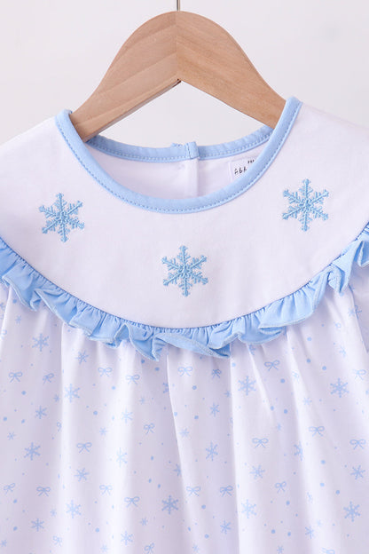 Premium blue snow bow pants set